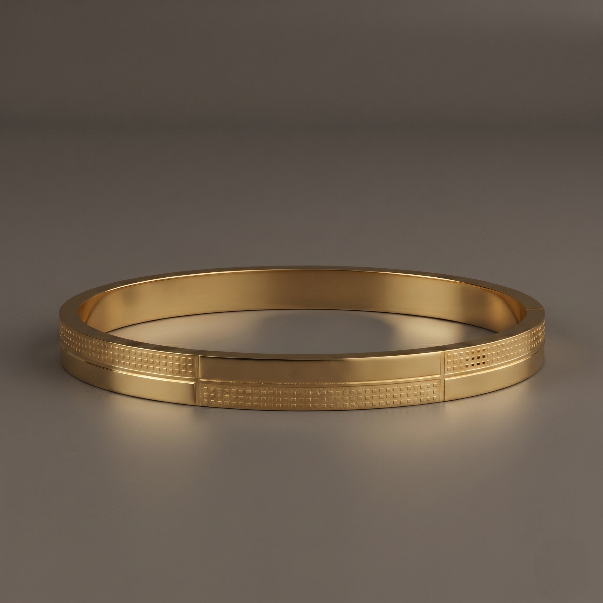Textured Golden Bracelet alternate angle - Avalna